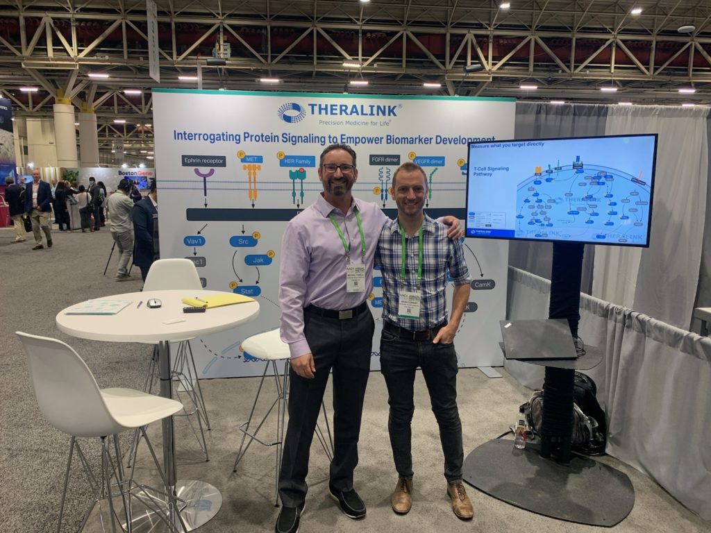 Theralink Representatives at our booth in AACR
